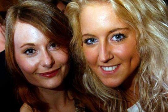 Sian and Kelly having a great night