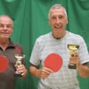 Gavin Smithies, left, and Roy Hill, the winners in the league's Wednesday Night Round/robin Tournament. PHOTOS BY TONY WIGLEY
