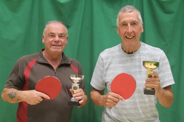 Gavin Smithies, left, and Roy Hill, the winners in the league's Wednesday Night Round/robin Tournament. PHOTOS BY TONY WIGLEY