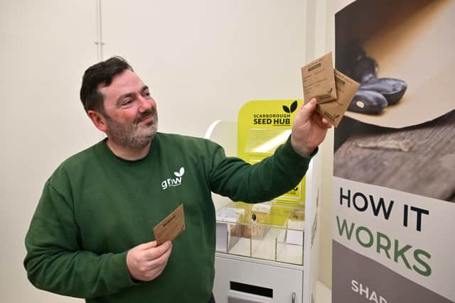 Darren Mancrief from GROW Scarborough is at the heart of the expansion of seed hubs in libraries across the county.