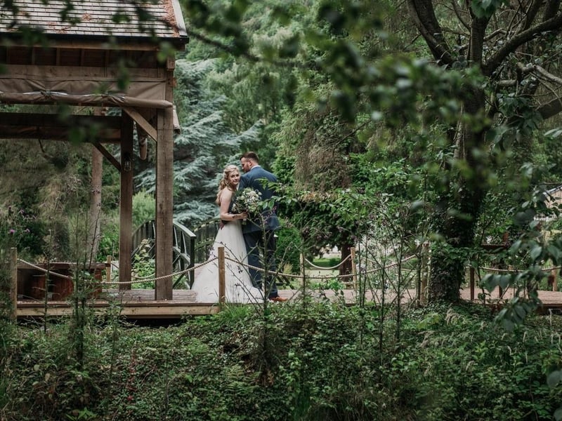 Newlyweds on their special day.