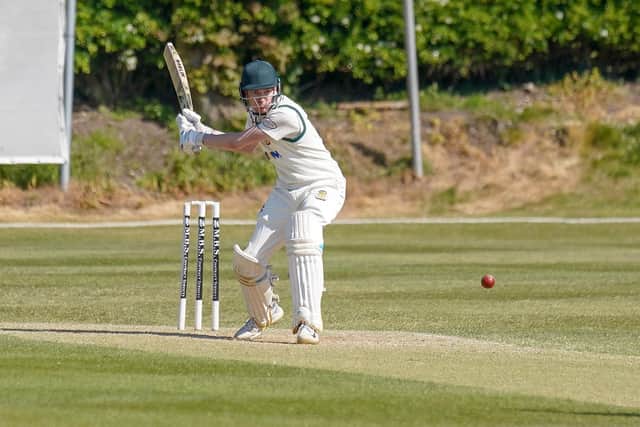 Cam Anderson struck a vital 22 down the order for Flixton against Brid. Photo by Charlie Hopper