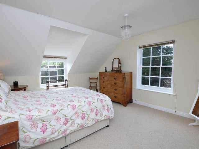 One of the property's two double bedrooms.