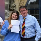 Scarborough College students celebrate their GCSE results.