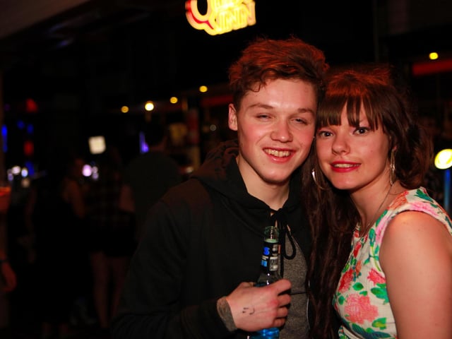 Robbie and Molly loving their night in Quids Inn.