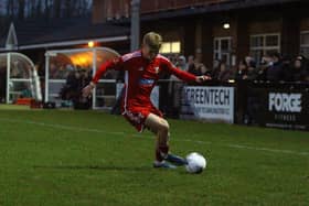 Harry Green scored the winner at Darlington on Saturday to send Boro into fifth spot in the National League North. PHOTO BY ZACH FORSTER