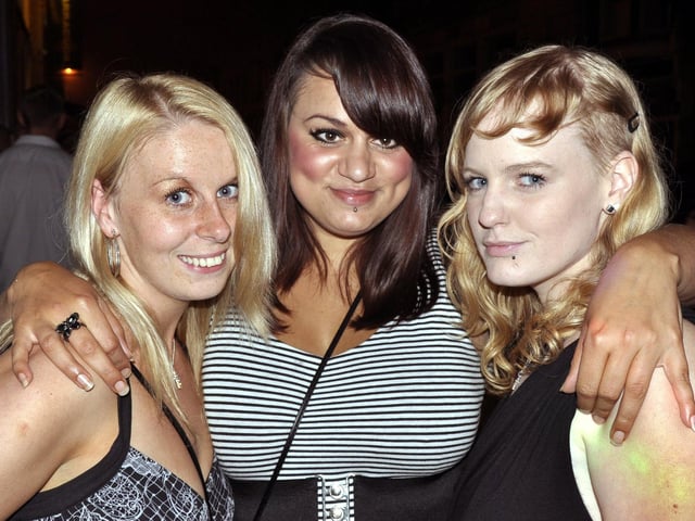 Stacey, Nadia and Drea out for a friend's birthday.