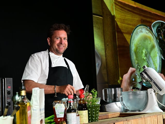 Chef James Martin during his food demo