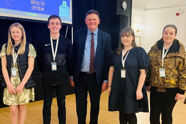 Left to right: Charlotte Rogers, George Jackson, Darren Stevens, Sophia Osborne, Poppy Pacy.