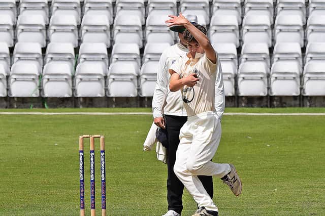 Scarborough spinner Gregor Fraser returned fine figures of 3-39.