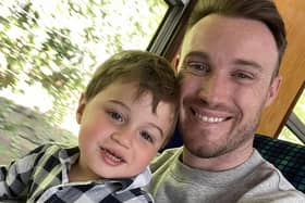 Josh Howarth, who has founded the Whitby Dads Society group, pictured with his son Jon-Noah.