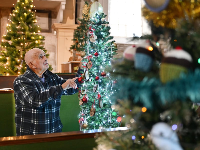 Jack Clarkson viewing the trees. photo: Richard Ponter