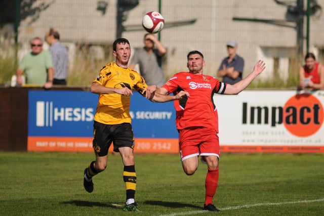 James Williamson was on target for Brid Town at Liversedge last weekend.