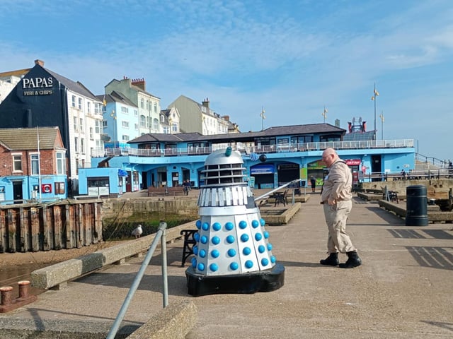 Shelagh E Wallace spotted a Dalek on harbour patrol.