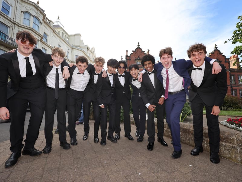 The lads all looking sharp in their suits.