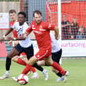 Brid press on during their opening-day loss at home to Carlton Town. Photos by TCF Photography