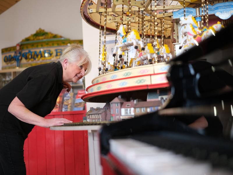 Sue Weaver views the exhibition.picture: Richard Ponter