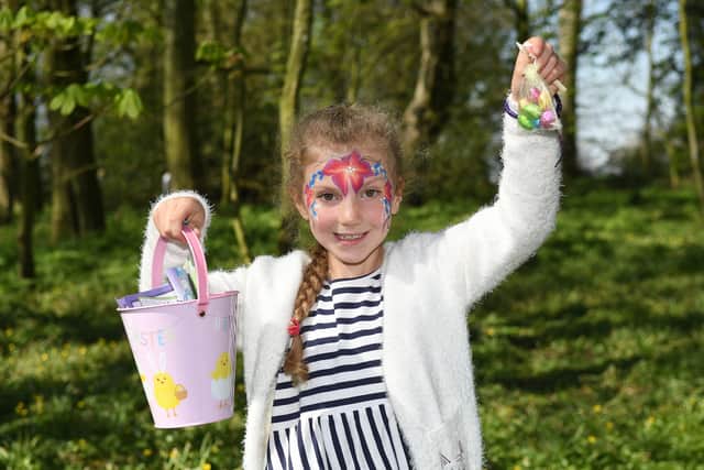 Easter egg hunt at Burnton Agnes Hall, near Bridlington