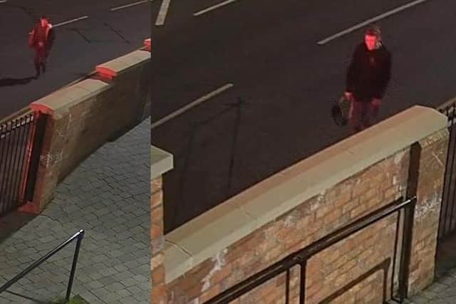 CCTV images of two men they would like to speak to in relation to a Scarborough robbery.