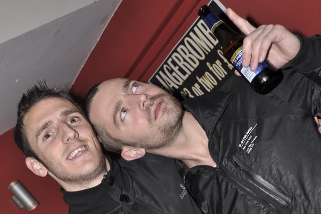 Liam and Barrie enjoying their night out.