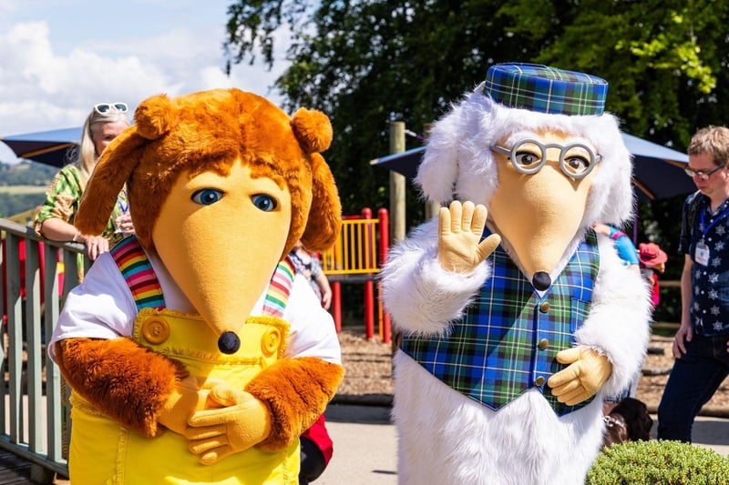 Marcus Robertson, Son of Wombles author Elisabeth Beresford officially launched Womble Mania! At the Heights of Abraham.