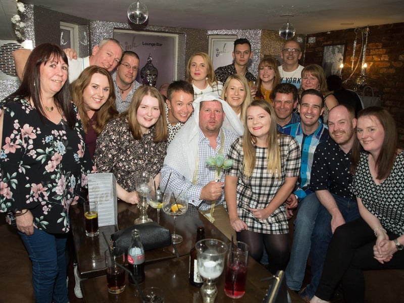 Work colleagues from Boyes make sure Shane has a memorable Stag night. 
152256g