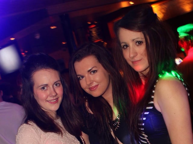 Keeley, Jess, and Rosie celebrating Jess's birthday in Blue Lounge.
