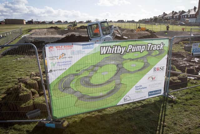 The site of the new Whitby pump track on Archery Green.