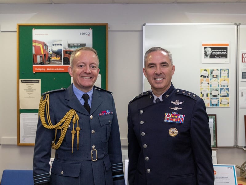 Lt Gen Whiting (US Space Command) with Air Chief Marshal Sir Richard Knighton KCB FREng RAF, Chief of the Air Staff.