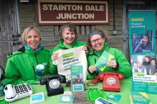 Libby, Gill and Paula from the The Samaritans raising awareness.