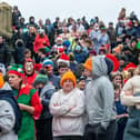 Whitby Boxing Day dippers on the slipway ready to go!
