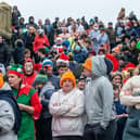 Whitby Boxing Day dippers on the slipway ready to go!