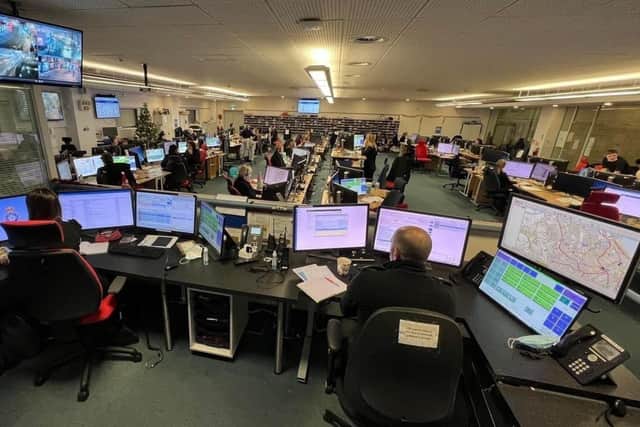 North Yorkshire Police force control room in York