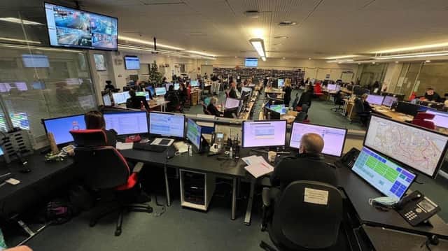 North Yorkshire Police force control room in York