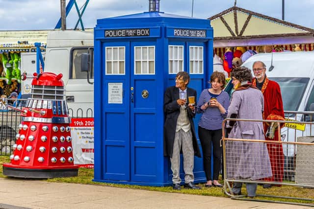 A bit of fun for Dr Who fans on Whitby West Cliff. photo: Brian Murfield