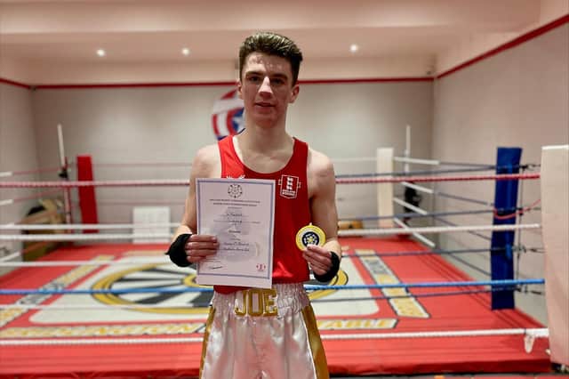 Scarborough ABC boxer Joe Marshall completed a treble of Yorkshire Schools Championship wins