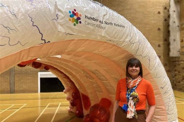 As part of the campaign, the inflatable bowel will be at Scarborough Spa on Monday, April 14 between 10am and 4pm and Bridlington Spa on Tuesday, April 29, between 10am and noon.
