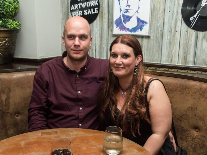 Neil & Louise enjoying a cosy drink in Mist Bar.