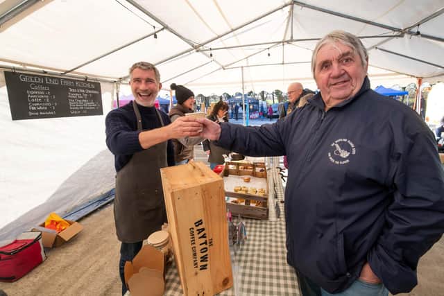 Goathland Community Hub and Sports Pavilion trustee, Keith Thompson (right), says the market is providing more for visitors and the local community
