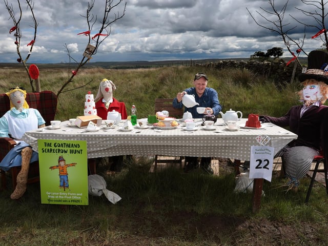 Goathland Scarecrow Festival - Gordon Vinter visits the Mad Hatter's Tea Party in Beck Hole