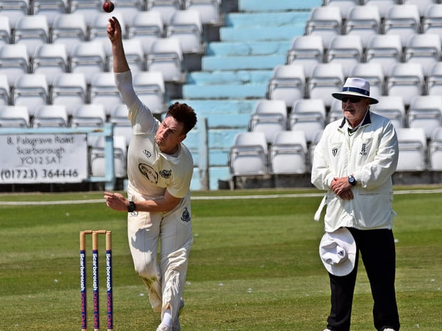 Scarborough CC seamer Corey Hart.