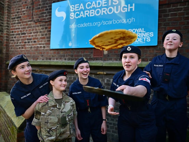 Sea Cadets flipping pancakes!