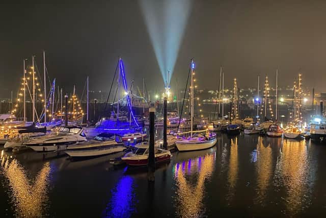 Lighting up the Harbour - Image: The Scarborough Fair
