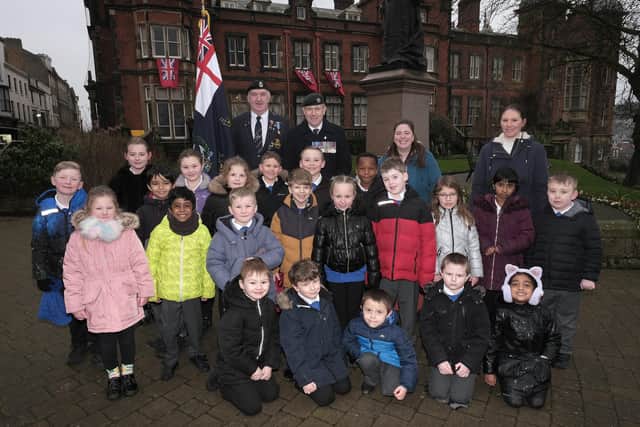 Gladstone Road School attend the Commonwealth Day event at Scarborough's Town Hall. picture: Richard Ponter