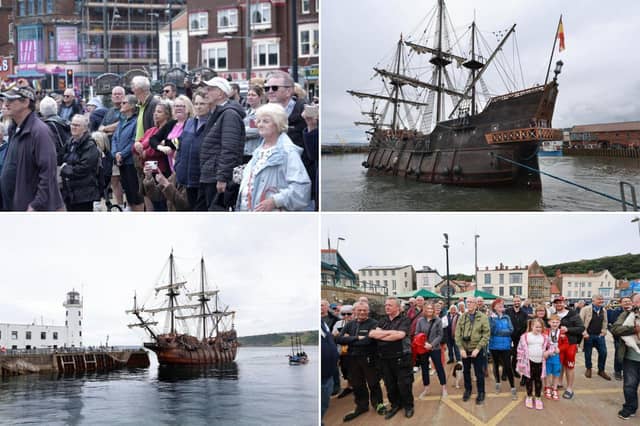 The Galeón Andalucía arrives in Scarborough