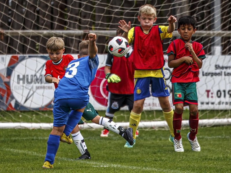 Action from the junior football. photo: Brian Murfield