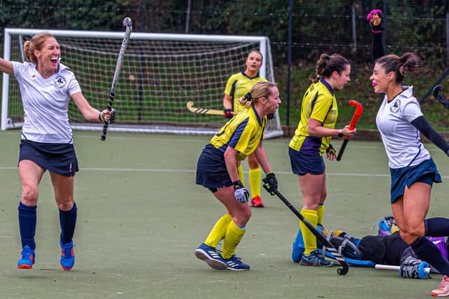 Storr shows her delight after scoring her first to make it 3-3.