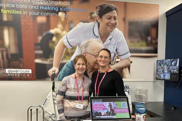 The Dove House shop manager Jean Madden with assistant shop manager Claire Duffy.