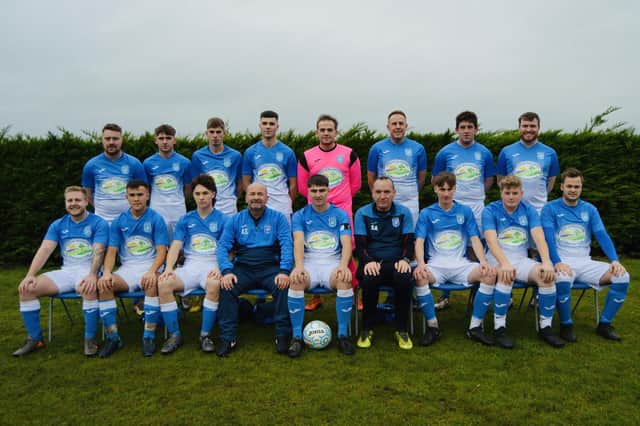 Heslerton are pictured before their 3-3- home draw against derby rivals Rillington Rovers