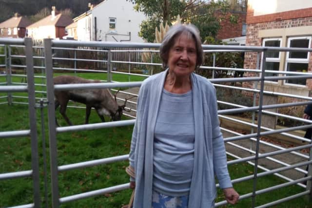 Residents enjoyed spending time with the reindeer